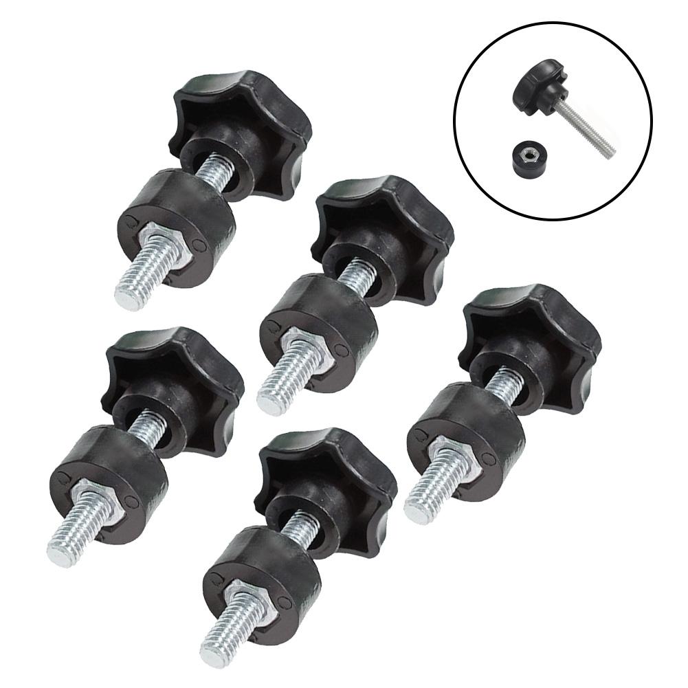 5PCS Star Shape Thread Clamping Handle Bolt Hand Knob Tightening Screw M6 For Saw Drill Press Lathe Routing Hand Tools Hardware