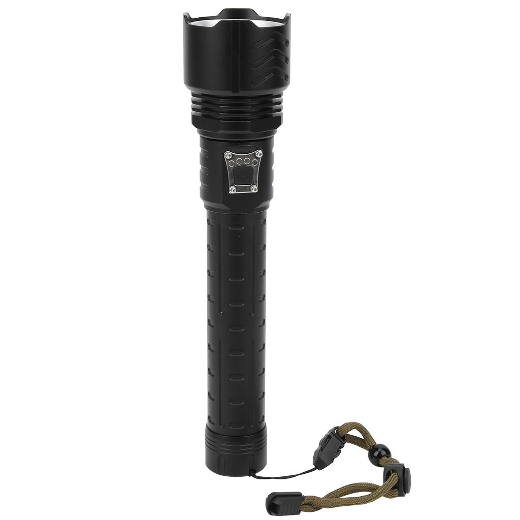 XHP90 Zoom Input Output Power Display Flashlight Outdoor Strong Brightness Torch