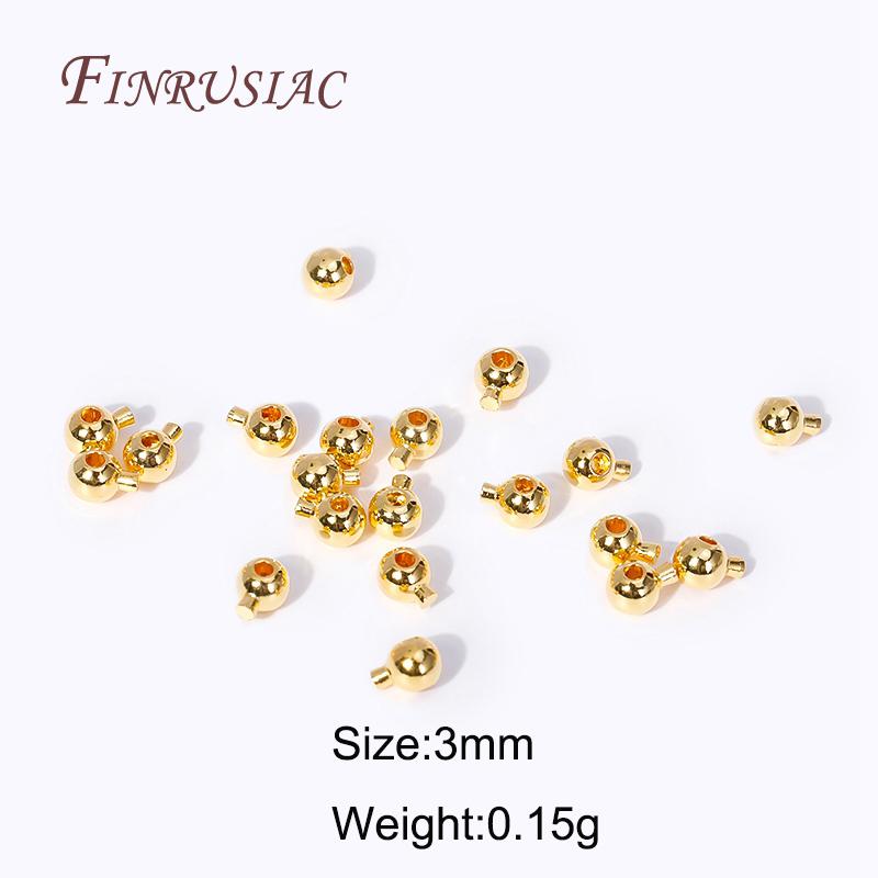 Wholesale End Caps for Memory Wire,18K Gold Plated Brass Metal Crimp Beads End Beads Clip Clasps For Jewelry Making