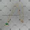 V Gold High Fan-shaped Clavicle Necklace: 18k Rose Gold with Red Agate, Diamond Accents, and White Shell on 925 Silver for Women