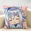 Amane KanataS Cute Cushion Cover Natural Linen Organic Fabric DoubleSided Printing Room Sofa Decor Pillow Case