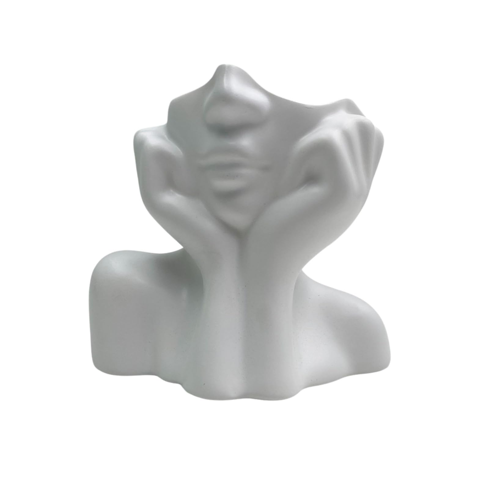 

Lunari Ceramic White Flower Vase, Antique Modern Interior Decor, Silhouette Ornament, White, Type B (Type B)