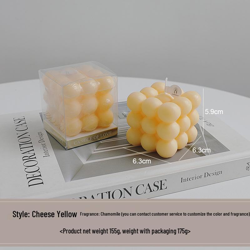 High-End Customizable Scented Candle Rubik's Cube Ornament Gift