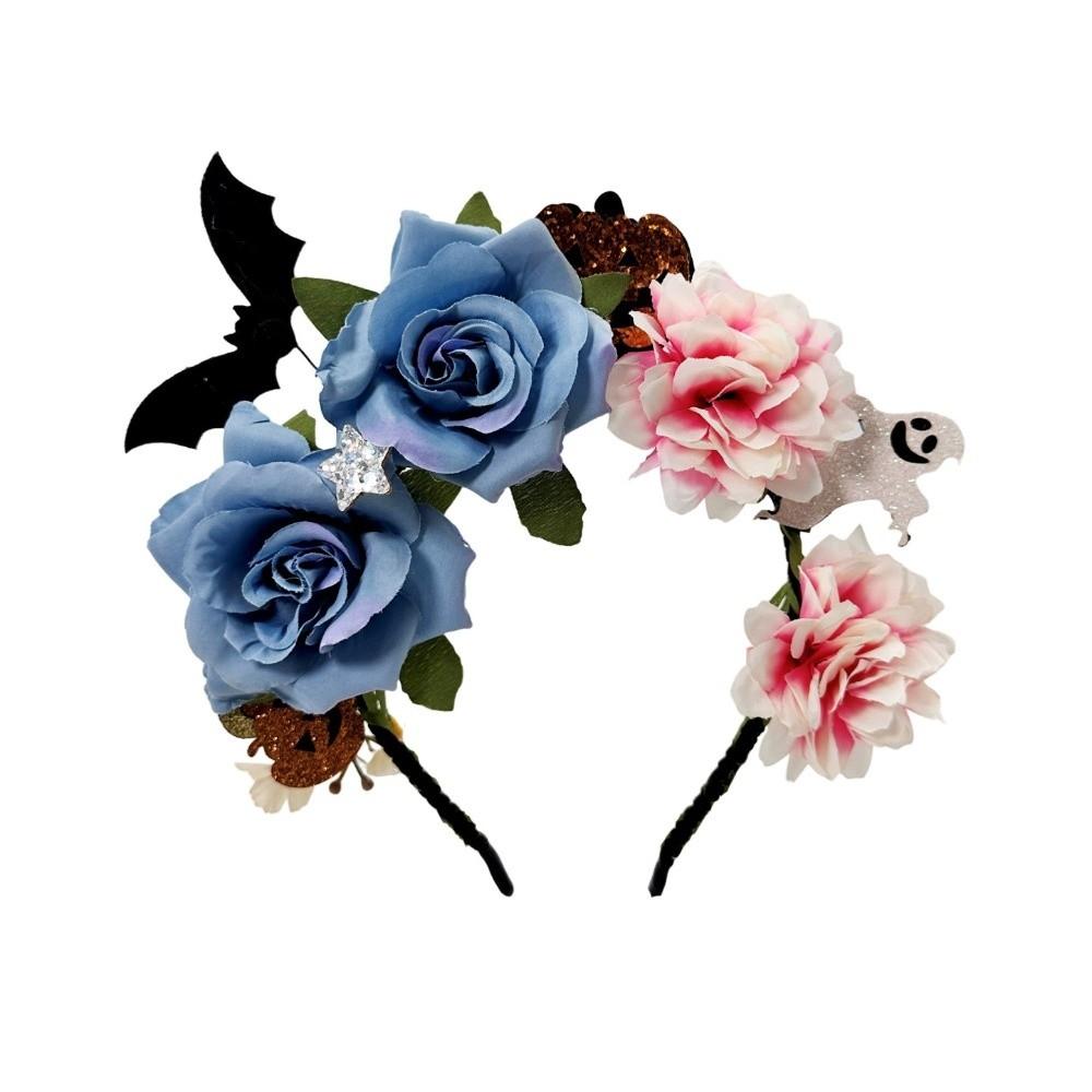 Simulation Bat Halloween Hair Hoop Exaggerated Gothic Flower Hairband  Photography Props