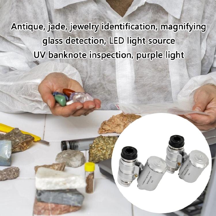 Pocket Size Jewelers Loupe With Protective Case Magnifier Magnifying Glass with LED Light For Stamps Coin Appraisal