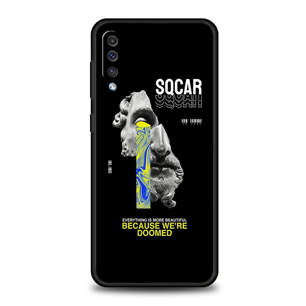 Cartoon Statue Abstract Art Phone Case for Samsung Galaxy A56 A36 A26 A16 A34 A24 A42 A22 A20 A12 A40 A30 A10 5G Soft TPU Cover