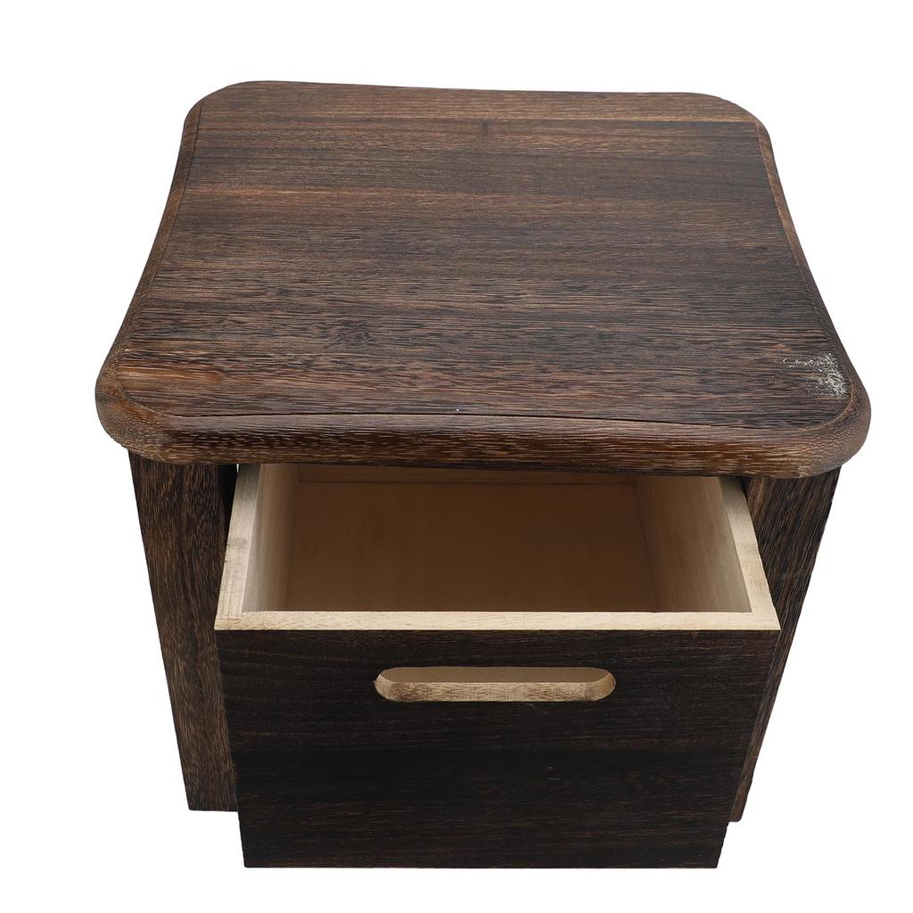 Sgabello Contenitore in Legno Sgabello Versatile per Cambiare le Scarpe con Cassetto Contenitore Comodino per Ingresso Camera da Letto 30x30x25cm