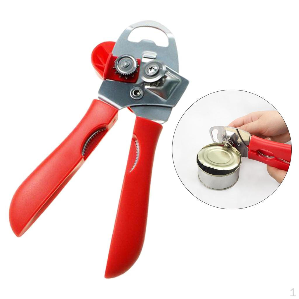

Can Opener, Upgraded Manual Opener Multifunctional Stainless Steel Heavy Duty Handheld червоний