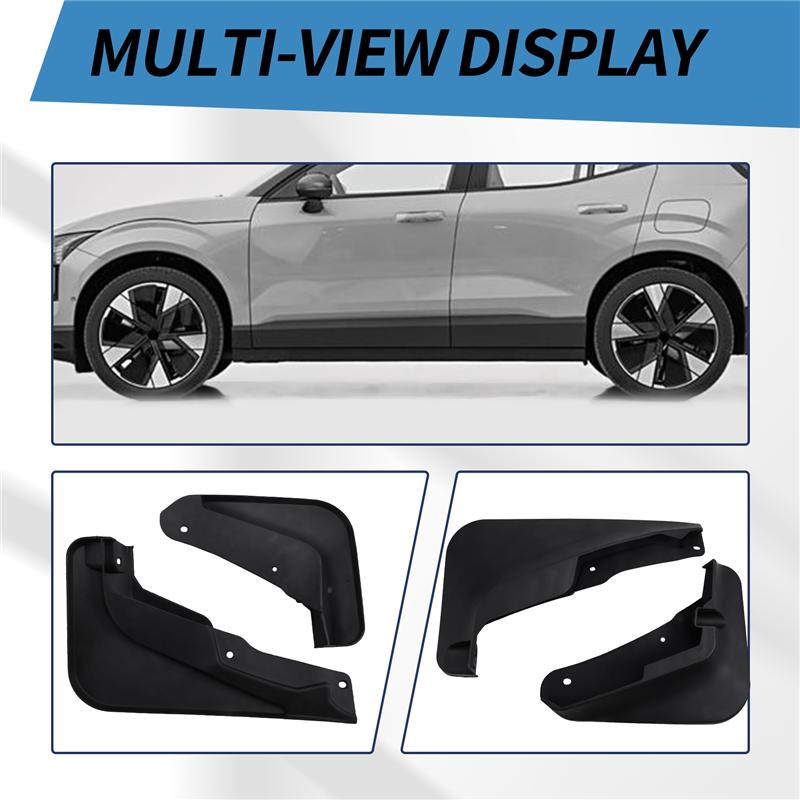 A03E-4Pcs Mudguards For Volvo EX30 2024 Mud Flaps Splash Guards Fender Mud Flaps Front Rear Car Protection Accessories