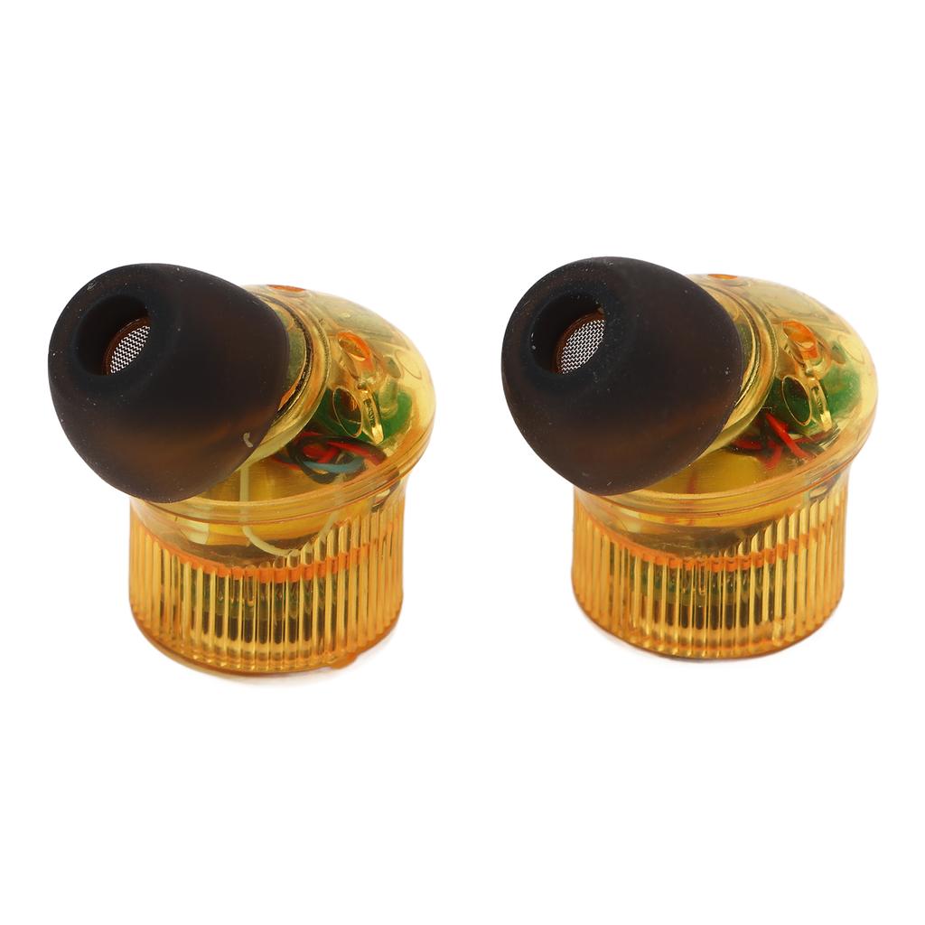 Wireless Earbud Transparent Bluetooth Noise Canceling Exercise Headphone for Tik Tok Page Flip Yellow