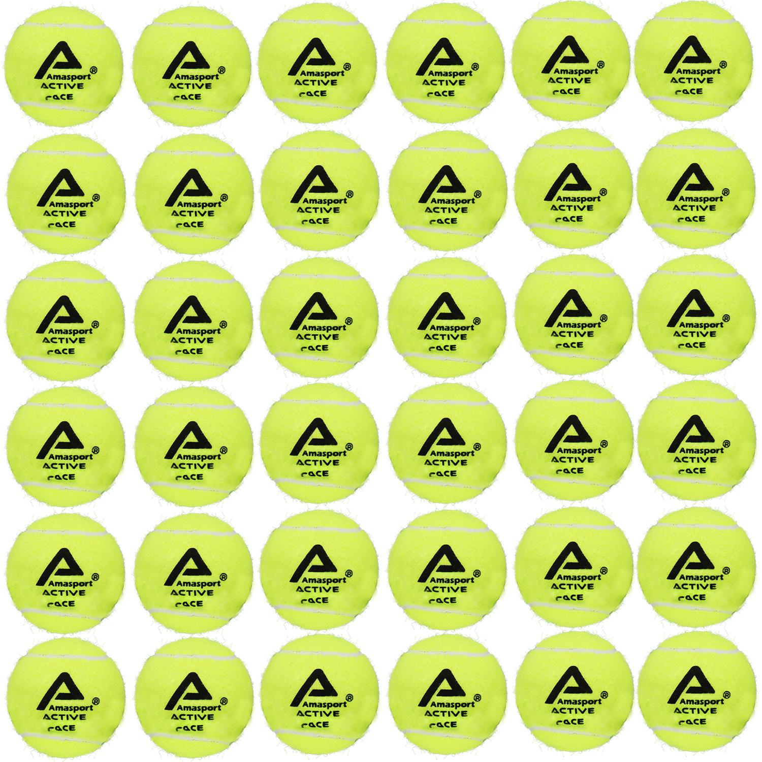 

AMASPORT Тренировочные теннисные мячи без давления 6/12/24/36 шт. с высоким отскоком, легко управляемые тренировочные упражнения, теннисный мяч для начинающих