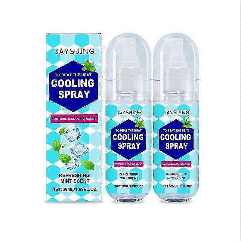 Spray Rinfrescante, 2 Pezzi Estivo Portatile per Esterno Corpo Rinfrescante Lenitivo Non Appiccicoso
