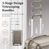 4-Piece Hardshell Luggage Set PP, Suitcase (20/24/28 Inch), 14" Cosmetic Case, Removable Wheels, Space-Saving, Lightweight & Robust Combination Lock