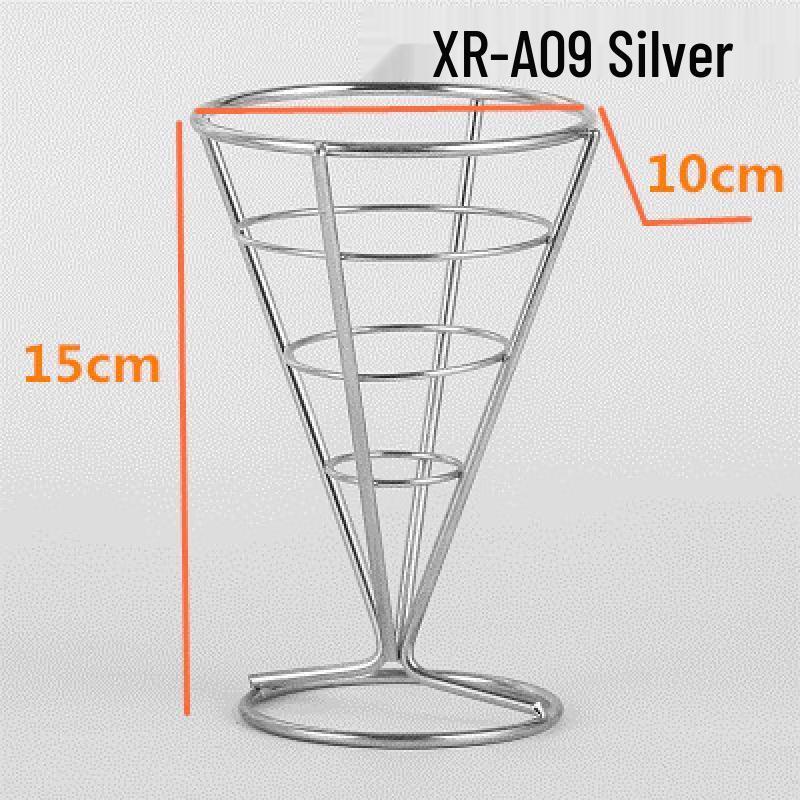 

Conical Iron Art Fried Chicken & French Fry Serving Rack