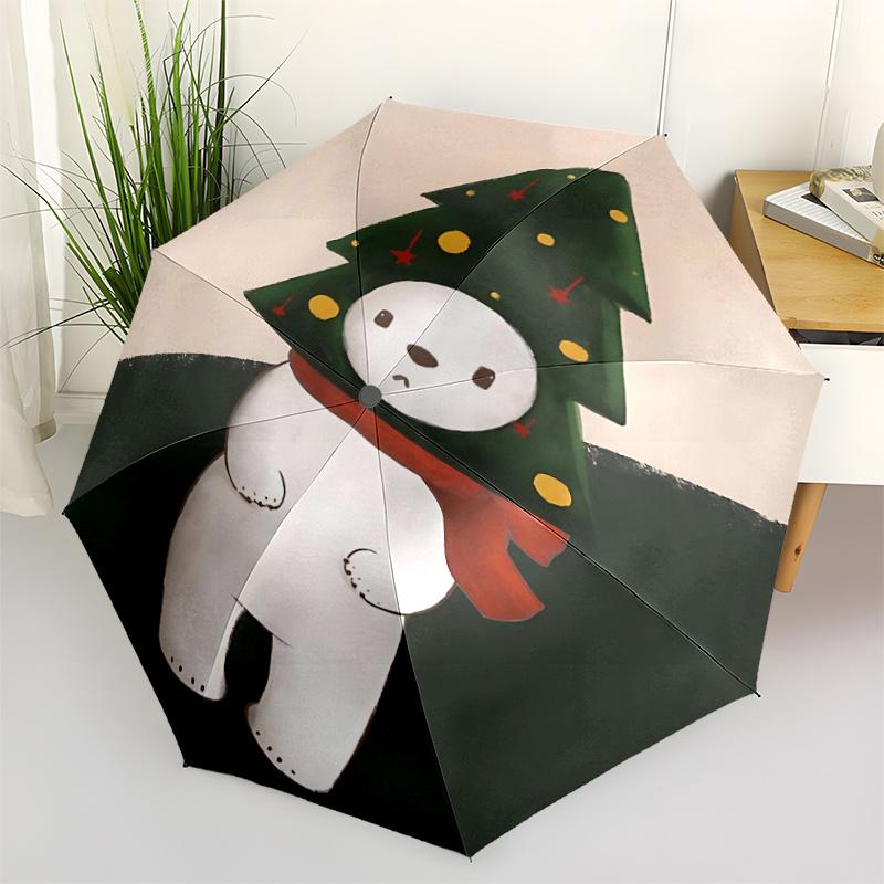 1pc Polar Bear Christmas Umbrella That Opens Closes Automatically Perfect Gift with a Convenient Folding Mechanism 76