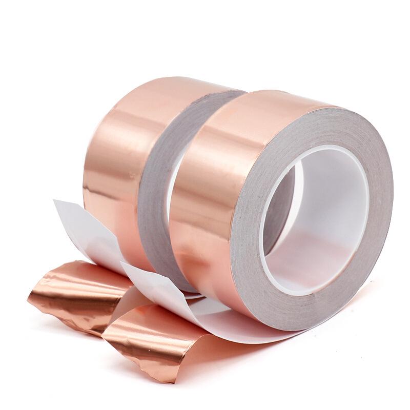 Self-Adhesive Conductive Copper Foil Tape - Heat Resistant, Anti-Radiation, Single/Double Conductive Shielding