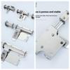 1 Set Catenacci Scorrevole Solido Chiavistello Hasp Acciaio Inossidabile Catenaccio per Porta Hardware Domestico Sicurezza Cancello Serratura Porta Bagno