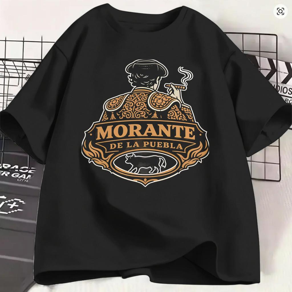 Morante De La Puebla T-Shirts Unisex Vintage Baumwoll-T-Shirts Rundhals Kurzarm-T-Shirts Große Größen Kleidung