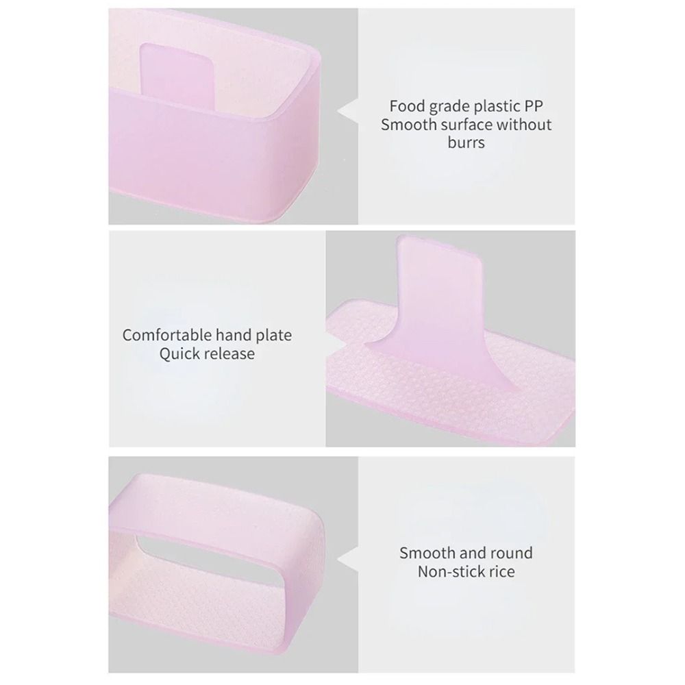 3Pcs Colorful Japanese Cuisine Onigiri Mold DIY Mini Sushi Maker Kit  Kitchen Utensil