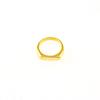 Stainless Steel Casting Plain Ring, Titanium Steel Gold-Plated Cold Talk Ring, Popular Fashion Men'S And Women'S Flat Ring