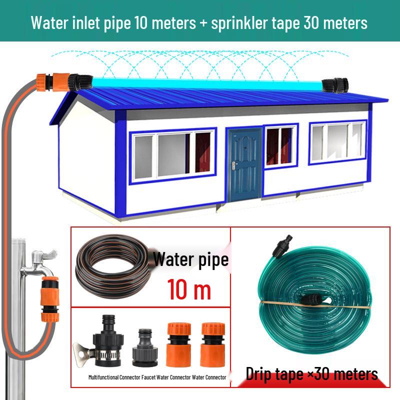Tin Shed Cooling Spray System: Colored Steel, Automatic Roof Sprinkler, Heat Dissipation, Atomization.