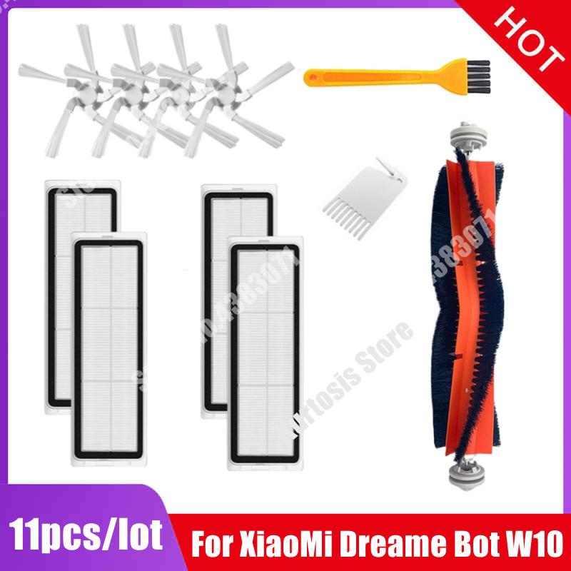 For Dreame Bot W10 / W10 Pro Vacuum Cleaner Parts Main Side Brush Washable Hepa Filter Mop Cloth Replacemen Accessories