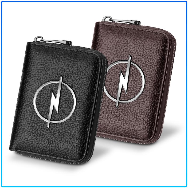 Auto Logo Leather Car Driver License Credit Card Holder Case Wallet For Opel Astra C G H Insignia J K Zafira B Corsa Vectra C Corsa C