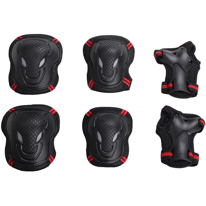 

Sports Protective Equipment, Knee, Elbow, And Wrist Sets, 6-piece Set M червоний