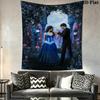 The Vampire Diaries Wall Tapestry Aesthetic Wall Hanging Printed Fabric Blanket Decorative Tapestries for Bedroom Living Room Home Decor