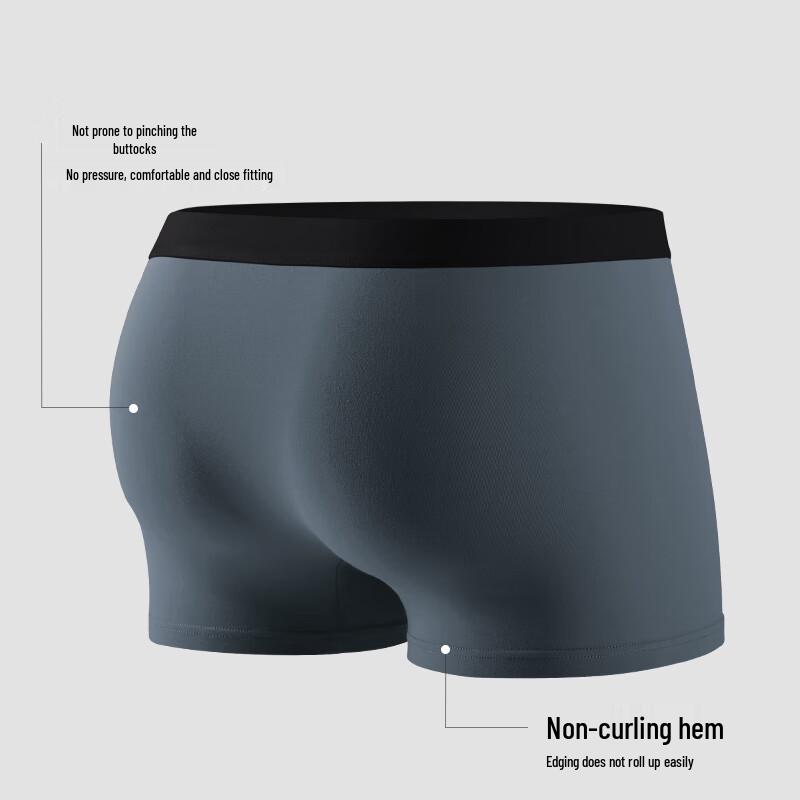 Nanjiren Men's 10A Antibacterial Pure Cotton Boxer Briefs