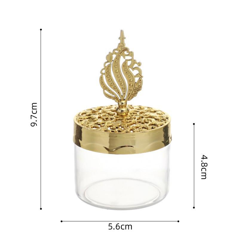 Golden Candy Box Middle East Arab Wedding Party Round Gift Box For Festival Celebration