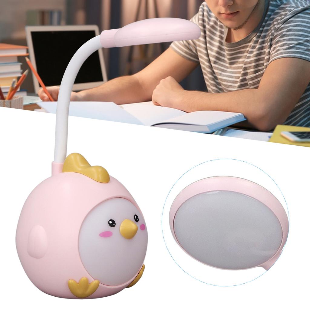 Cute LED Desk Lamp for Student 360 Degree Adjustment USB Charging Soft Light Table Lamp Night Lamp for Home Dorm