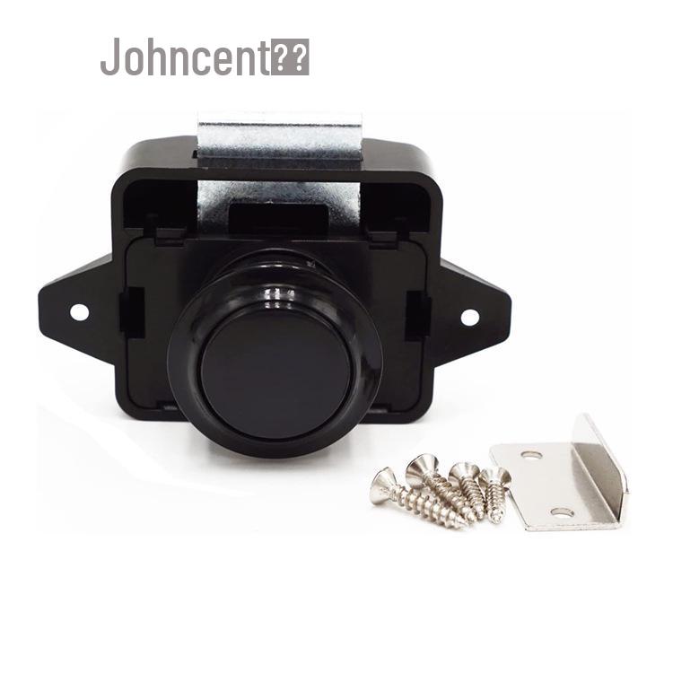 

Chrome Pearl Nickel Brown Keyless Spring-Loaded RV Wall Cabinet Push Lock for RVs and Yachts