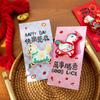 Red Envelope Bag Cartoon Horse Design Auspicious New Year Pouch With 3D Embroidery Thick Material New Year Lucky Envelope