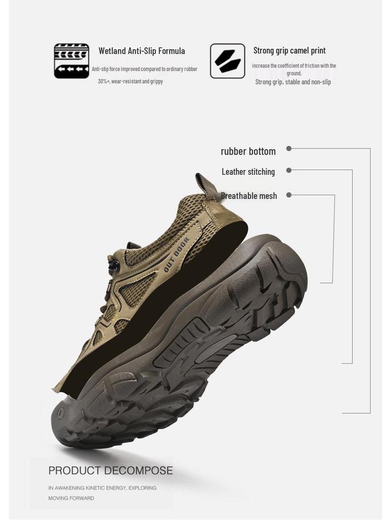 Lichte Heren Mesh Wandelschoenen - Zomer, Ademend, Zachte Zool, Casual Sport Buitenschoenen