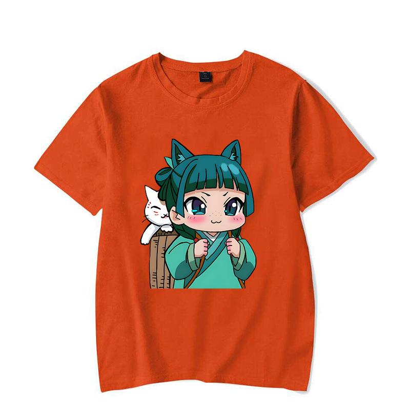Funny Anime The Apothecary Diaries Printed T-shirts For Women Summer Short Sleeve Round Neck Cute Loose T-shirt Personalized Top