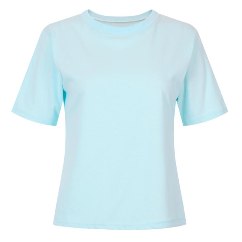 Shop   Women S Round Neck ShorT Sleeve Solid T ShirT Black Dai wSh 20556