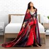 Red Glamour Fashion Blanket for All Seasons Blanket Lunch Break Throw Gift