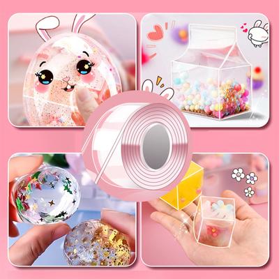 Kit de bolhas de fita nano, bolha de plástico de fita dupla face, balões de bolha super elásticos com inflador e enchimento de bolhas de 20 pacotes