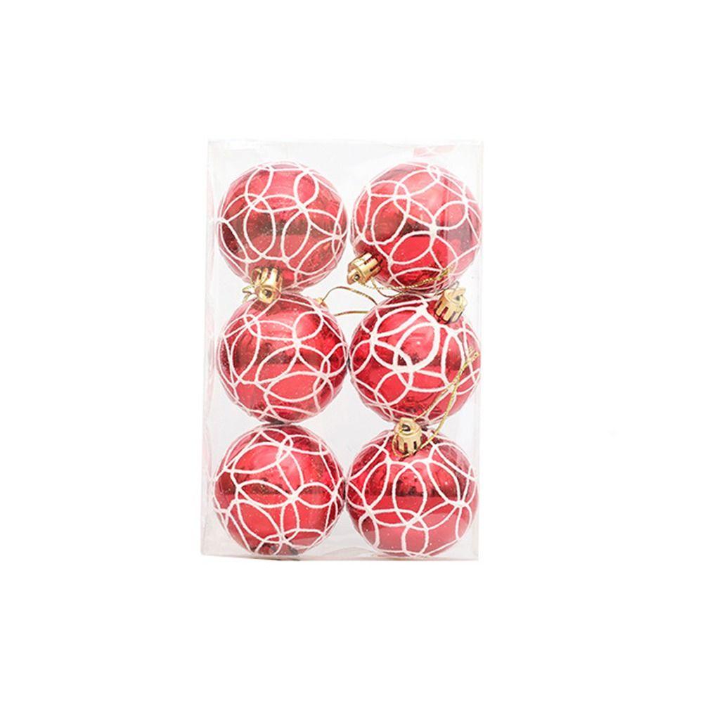 6pcs Cartoon Electroplated Christmas Hanging Balls 6cm Merry Christmas Tree Decor  Children Gifts