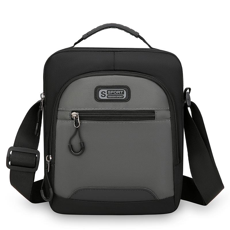 

Мужская сумка через плечо, повседневная мужская сумка, водонепроницаемая, многофункциональная, сумка через плечо для активного отдыха серый