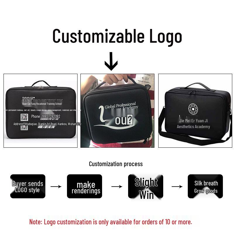 Large Capacity Portable Tattoo Nail Art Makeup Cosmetic Tool Bag