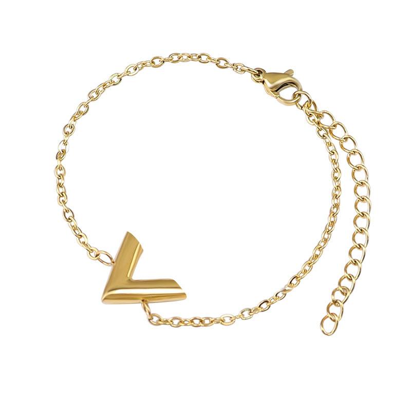 Handschmuck Titanstahl Schlichtes V Armband Damen Edelstahl Armband Schmuck
