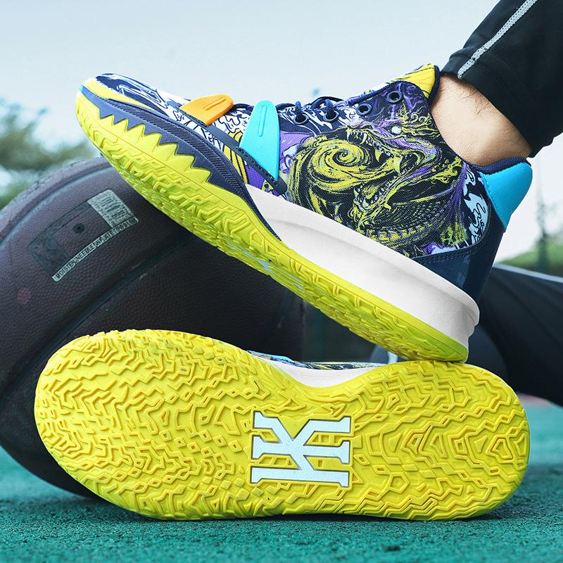Cheap new couple adult graffiti large size training shoes cement floor sports shoes mandarin duck basketball shoes