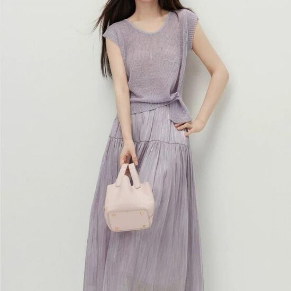 Rellawear Stinny Sleeveless Top And Chiffon Skirt Two Piece Set
