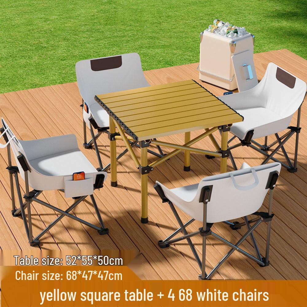 Portable Folding Table and Chairs Set for Outdoor Camping and Picnics