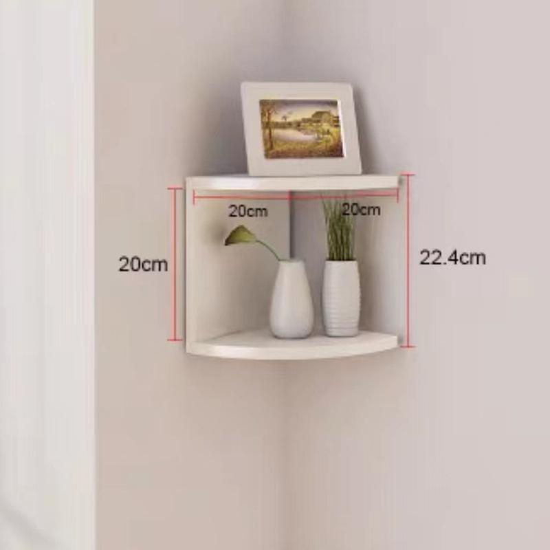 2/4/5 Layers Wooden PVC Corner Shelf Burlywood Storage Shelf Boho Home Decoration Floating Wall Organizer Room Decors Aesthetic
