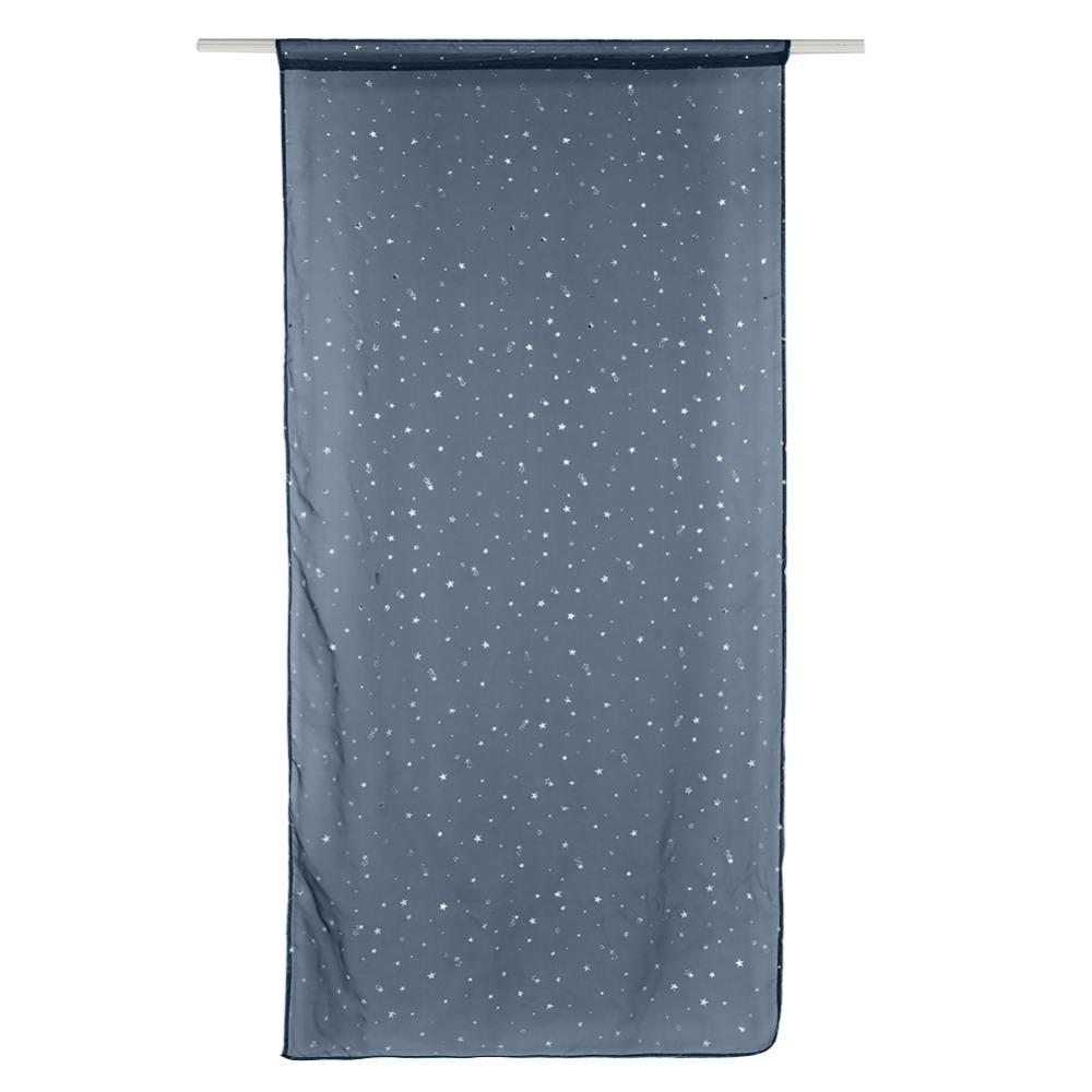 

Cute Polyester Curtain Tulle White Navy Blue Voile Curtain Light Filtering Star Print Tulle Curtain Cafe темно-синий