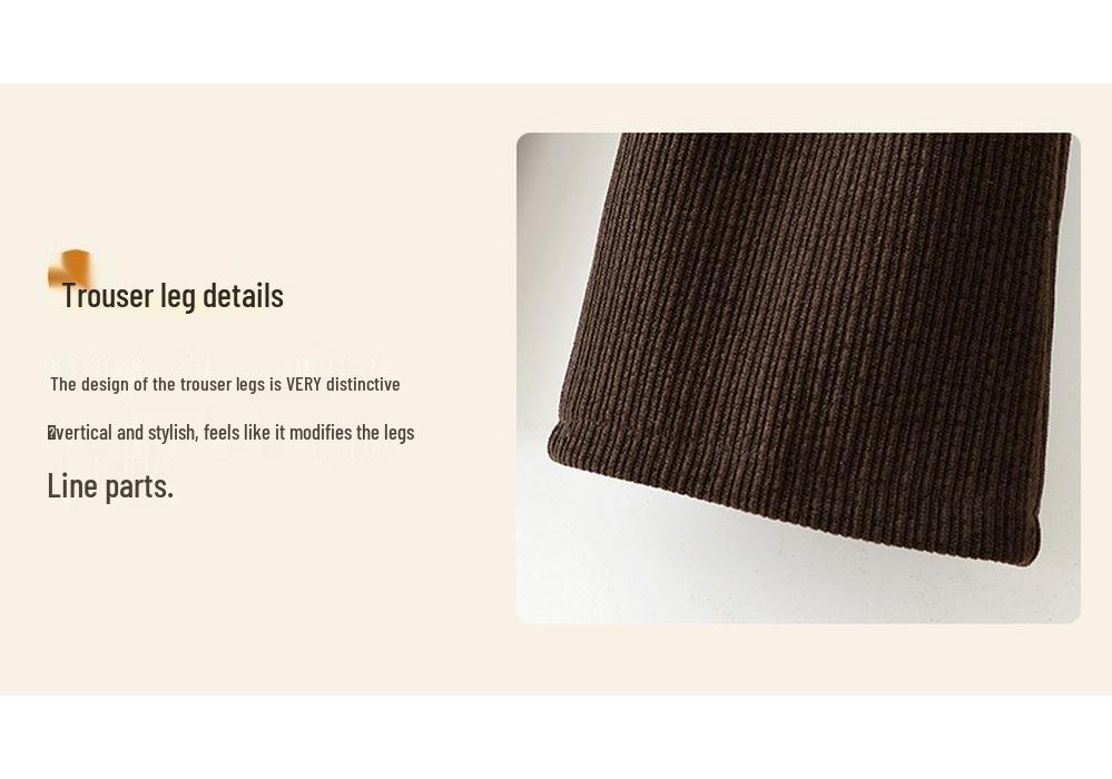 Mom's High-Waisted Striped Corduroy Pants - Spring & Autumn Casual for Middle-aged & Elderly