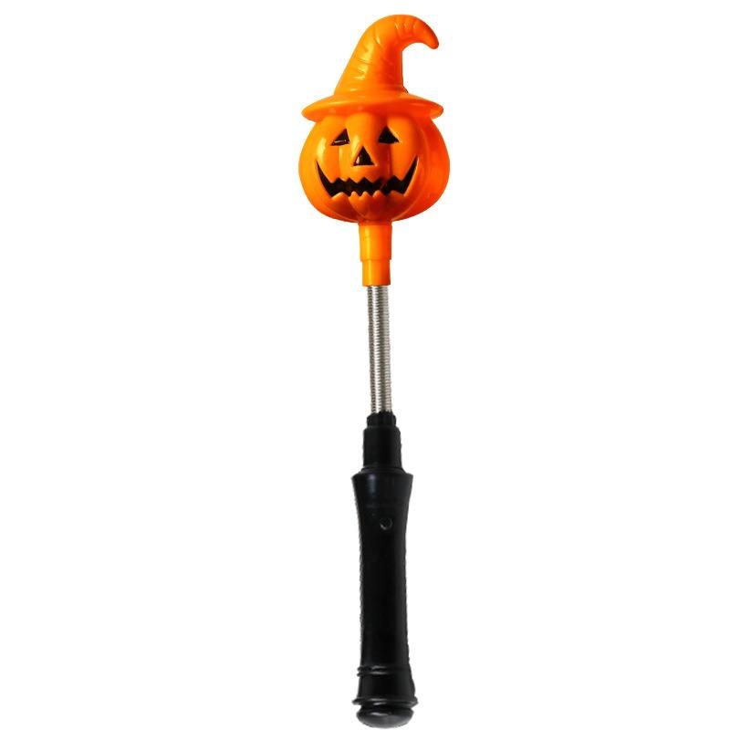 Halloween Glow Stick Pumpkin Ghost Handheld Kids LED Toys Halloween Props Small Gift Glitter Stick Party Decorations